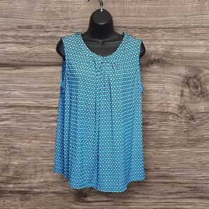 Croft and Barrow Sleeveless Scoop Neck Top Size Large